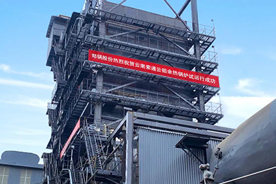 云南98噸碳素窯余熱回收鍋爐項目